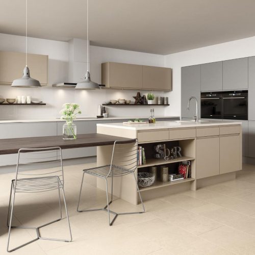 Lyra Smooth Painted Mussel and Roofer's Lead Contemporary Ashley Ann Kitchen