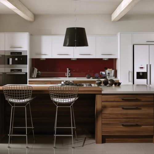 Perfect Matt White and Autumn Plum Contemporary Ashley Ann Kitchen