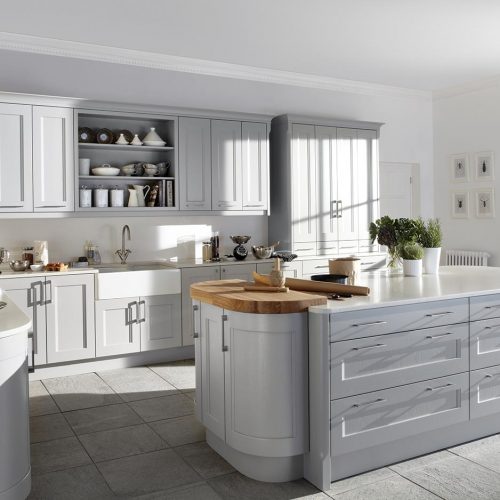 Affric Painted, Elgin Grey Caledonia Traditional Shaker Style Kitchen