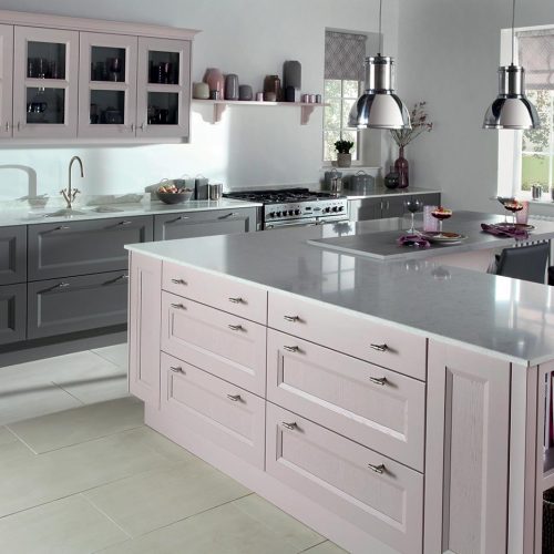 Barra Painted, Highland Flower & Roofer's Lead Caledonia Traditional Shaker Style Kitchen