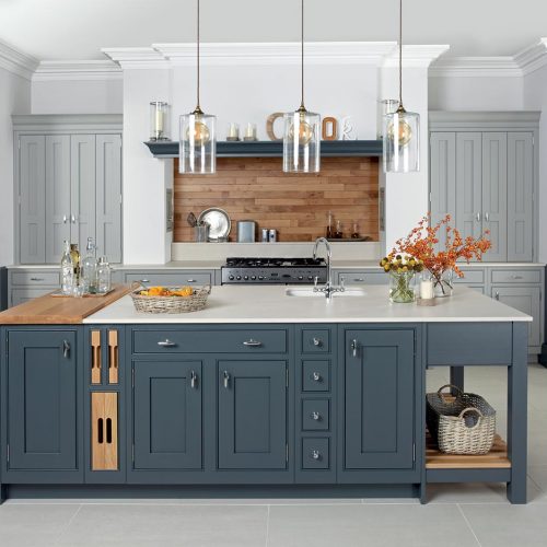 Katrine Painted Elgin Grey & Caithness Slate Caledonia Traditional Shaker Style Kitchen