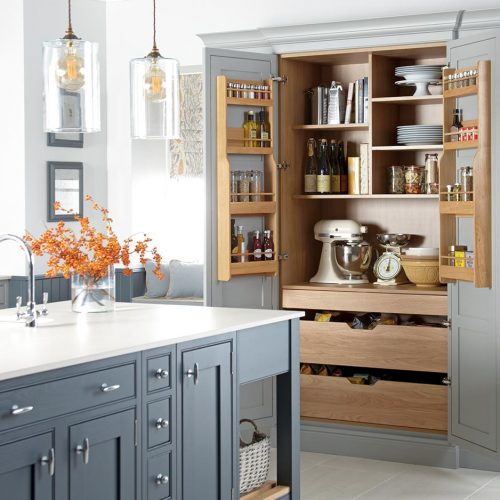 Katrine Painted Elgin Grey & Caithness Slate Cameo Caledonia Traditional Shaker Style Kitchen